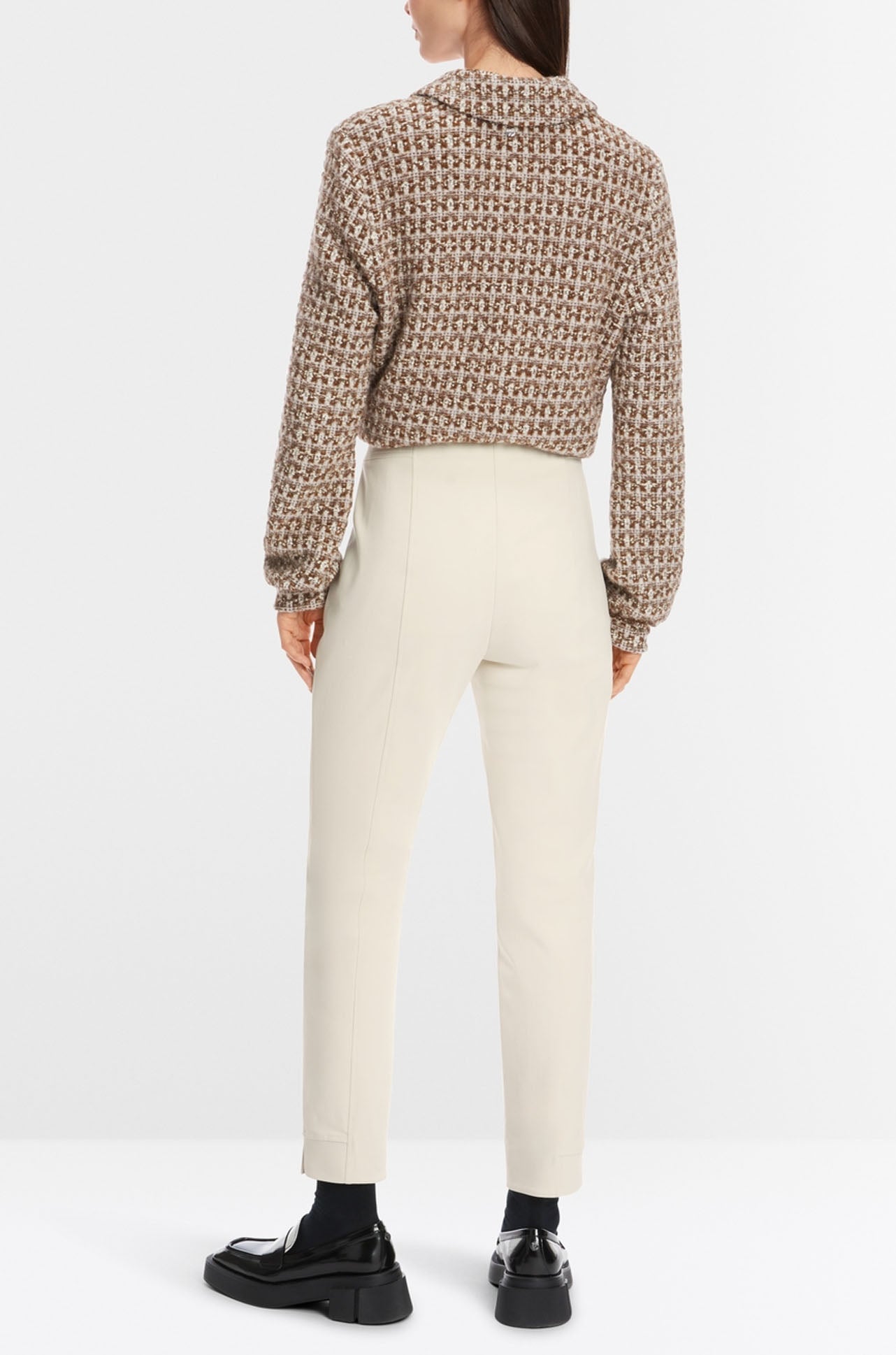 Marc Cain - Split Pant with Slit Hem in Smoke