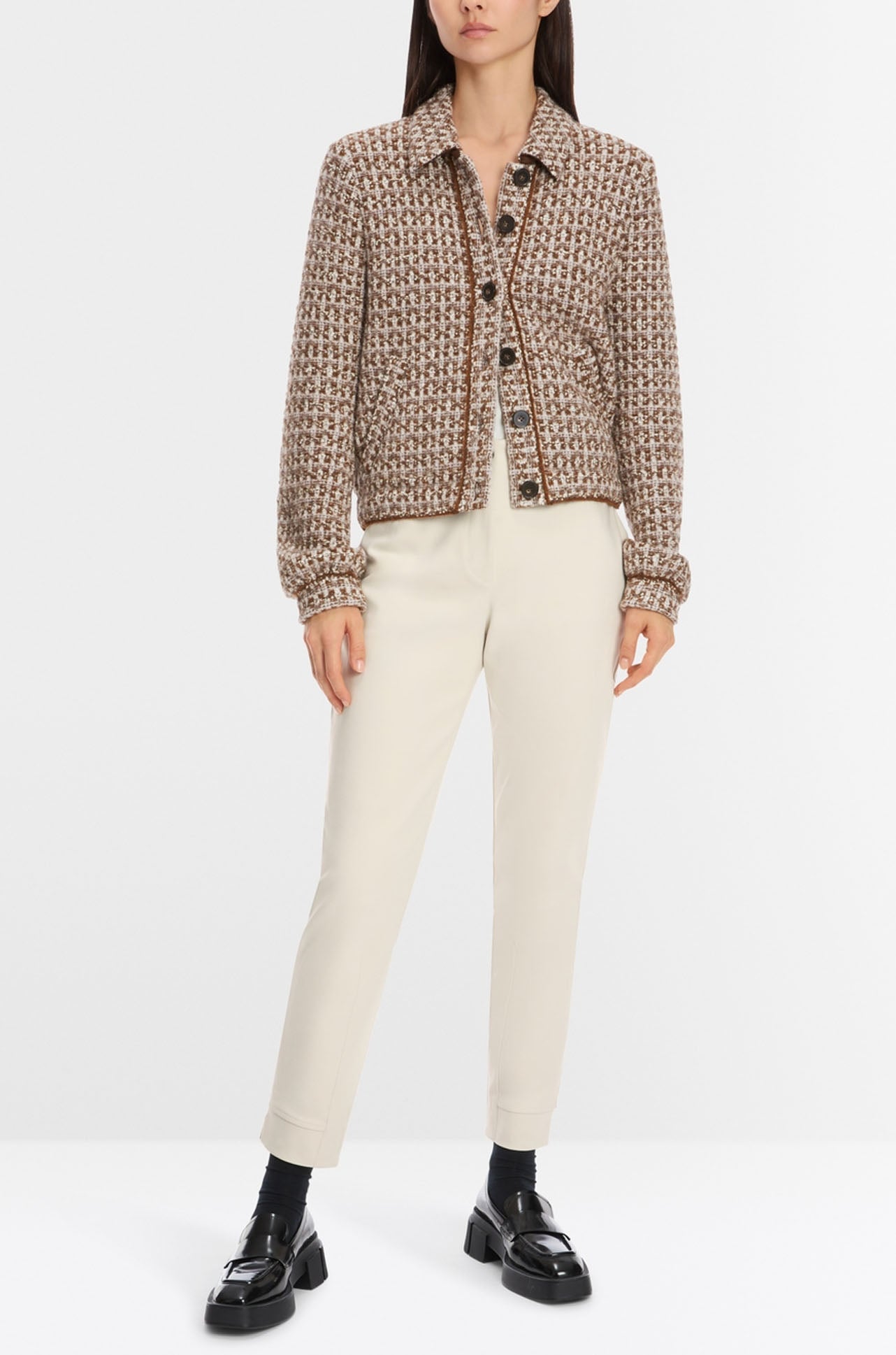 Marc Cain - Split Pant with Slit Hem in Smoke