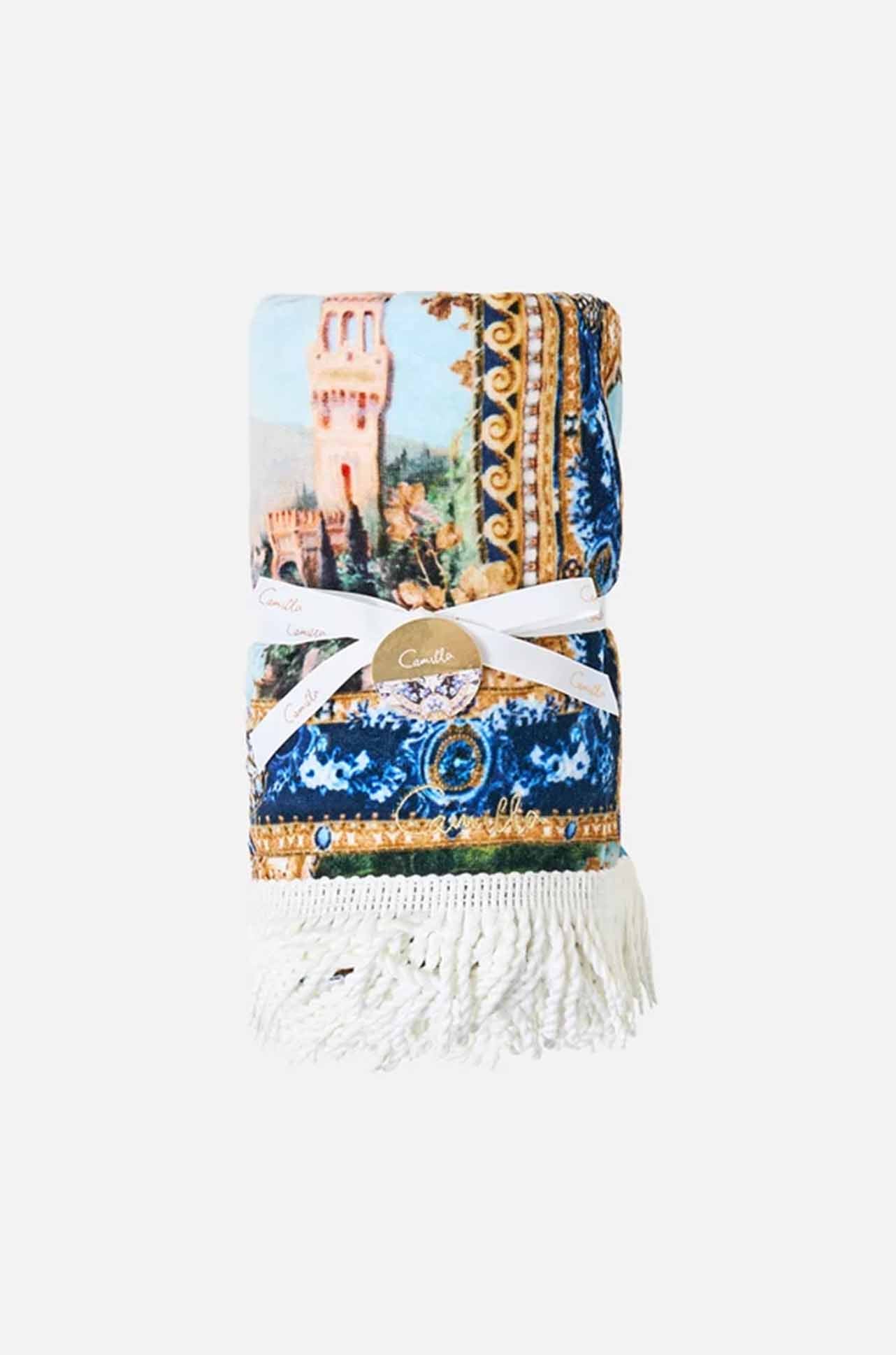 Camilla - Sweet Sacré Bleu Beach Towel w/ Fringe