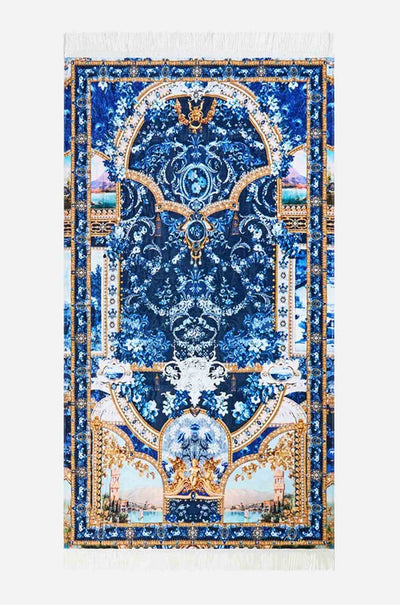 Camilla - Sweet Sacré Bleu Beach Towel w/ Fringe