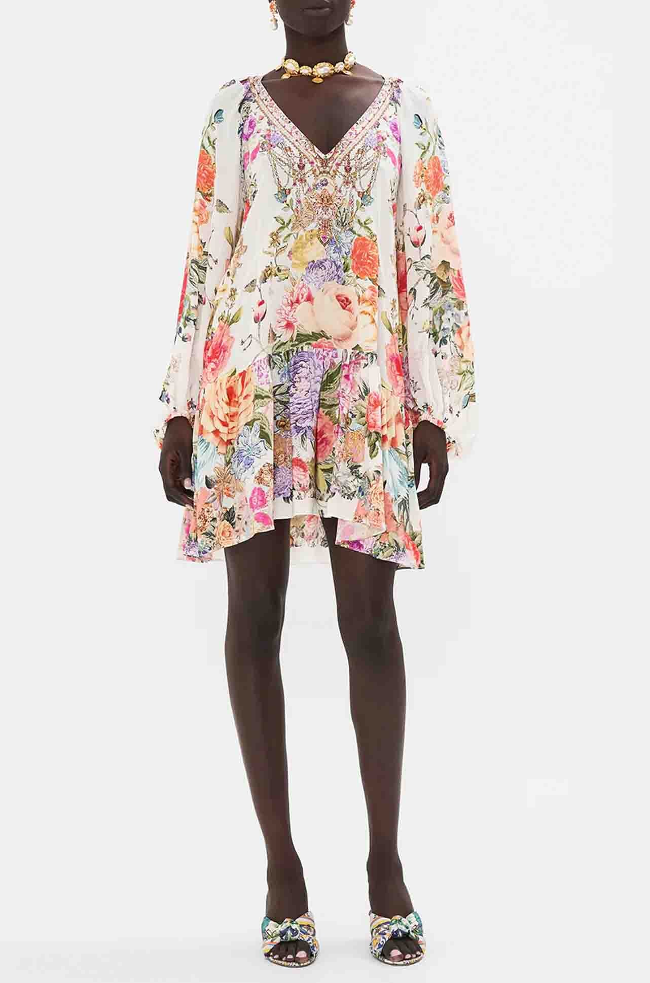 Camilla - Sew Yesterday V-Neck Dress w/ Blouson Sleeve