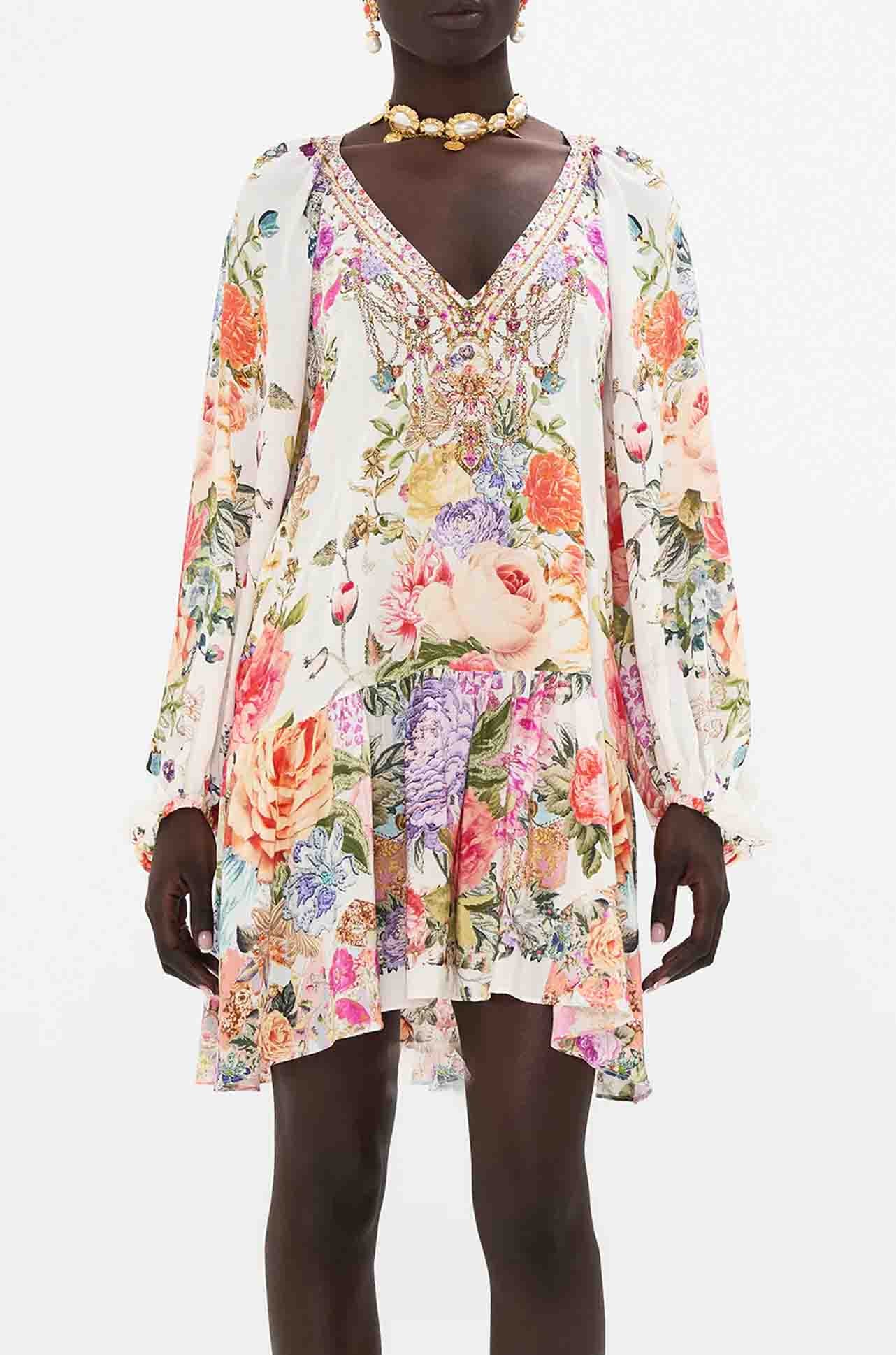 Camilla - Sew Yesterday V-Neck Dress w/ Blouson Sleeve