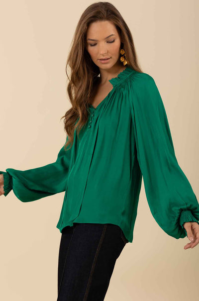 Hale Bob - Sarai L/S Tie Neck Top