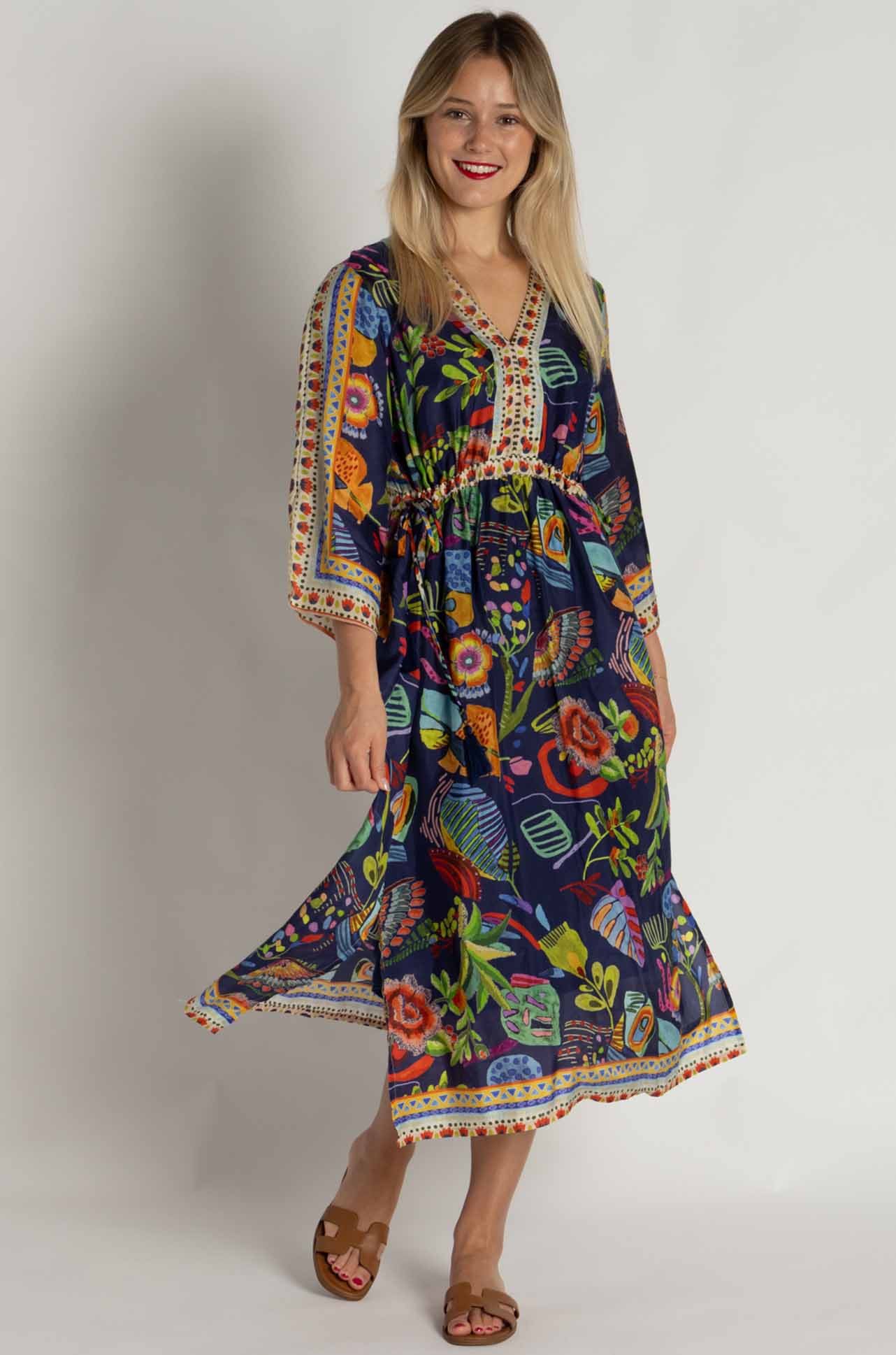Johnny Was - Saskia Dress in Farout Scarf Print