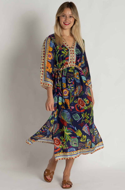 Johnny Was - Saskia Dress in Farout Scarf Print