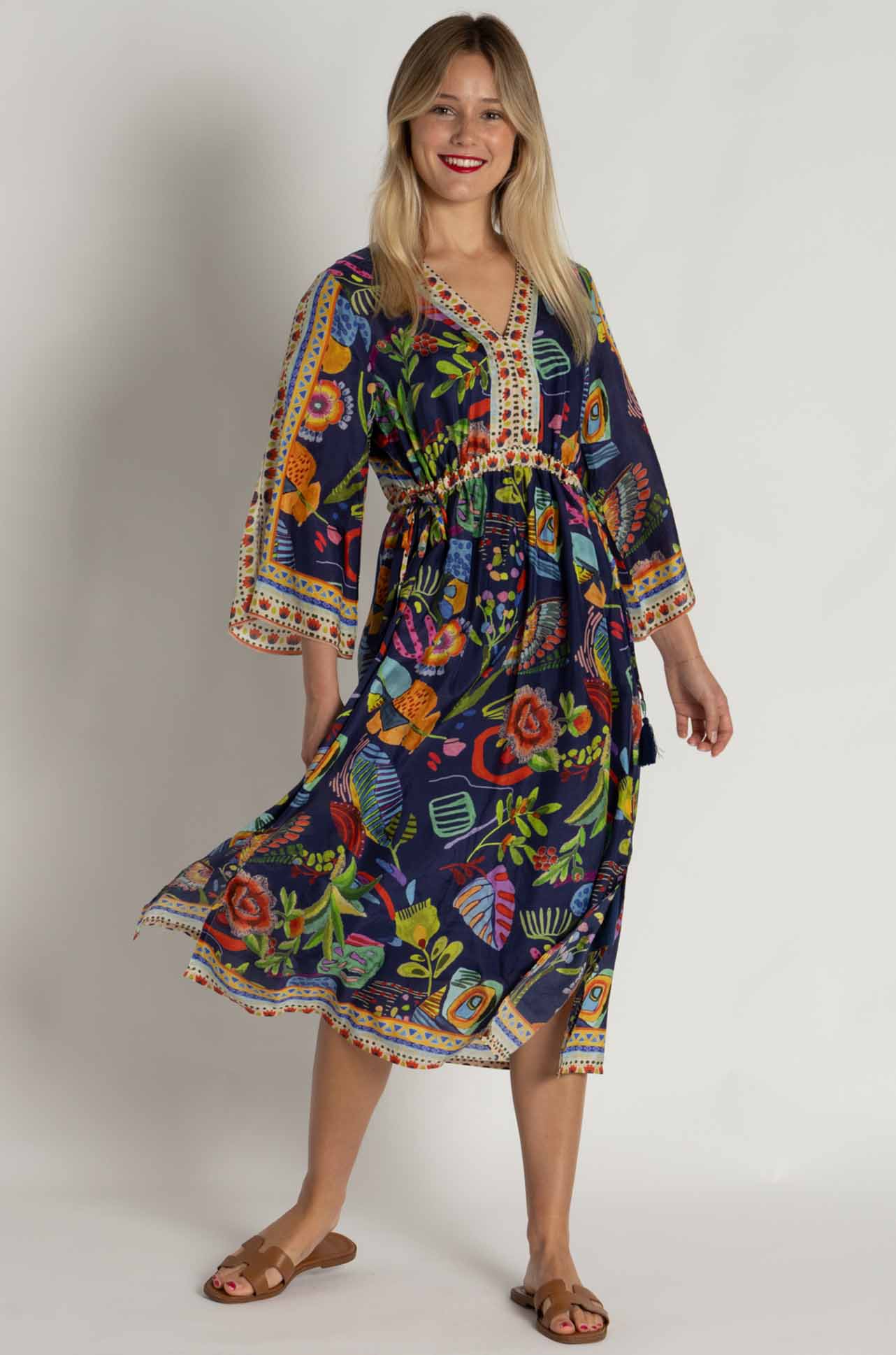 Johnny Was - Saskia Dress in Farout Scarf Print