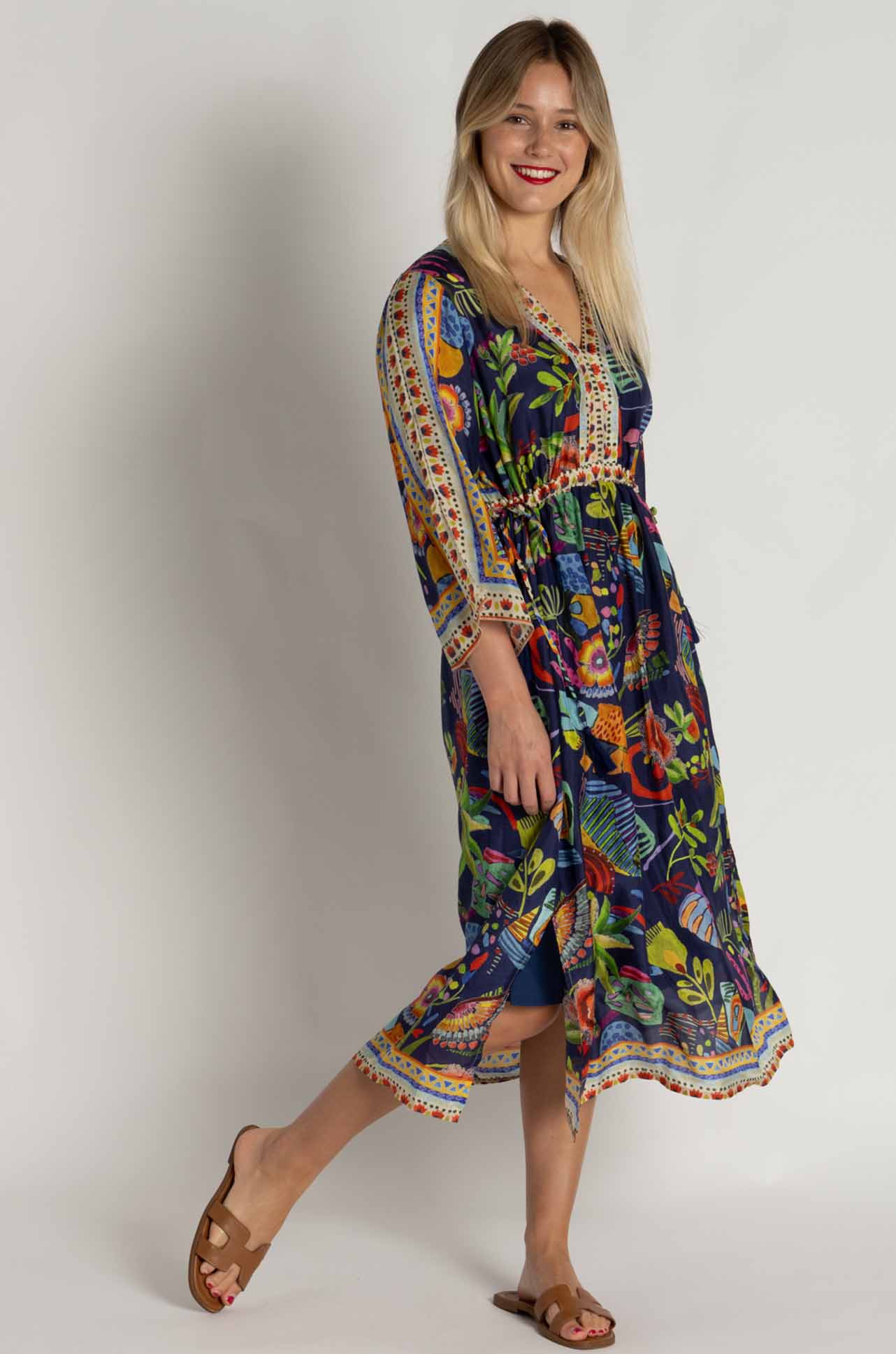Johnny Was - Saskia Dress in Farout Scarf Print