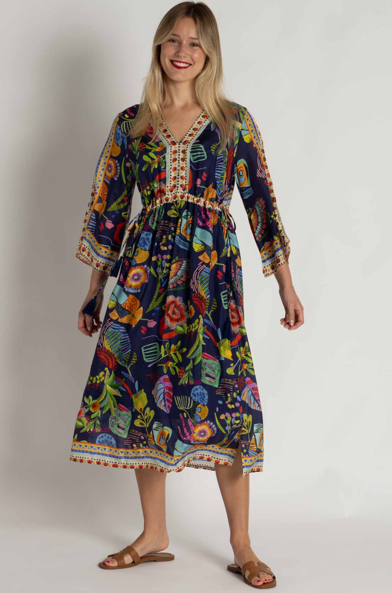 Johnny Was - Saskia Dress in Farout Scarf Print