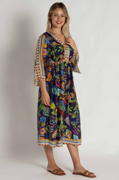 Johnny Was - Saskia Dress in Farout Scarf Print