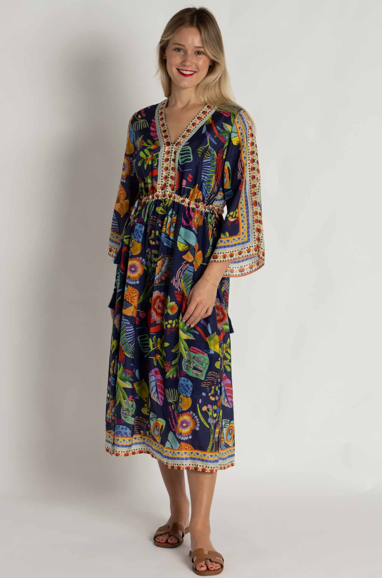 Johnny Was - Saskia Dress in Farout Scarf Print