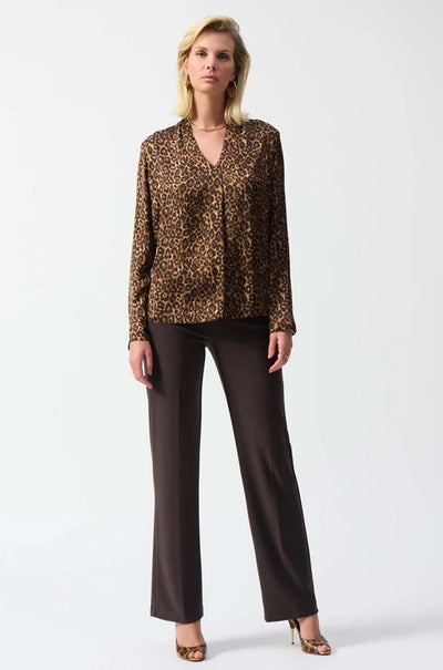 Joseph Ribkoff - Satin Animal Print Top