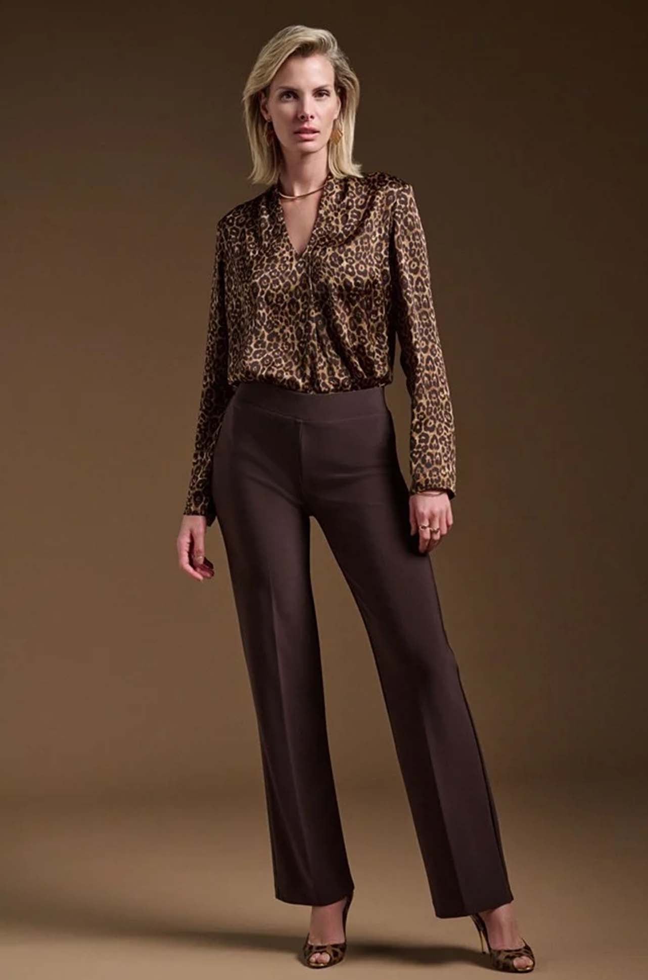 Joseph Ribkoff - Satin Animal Print Top