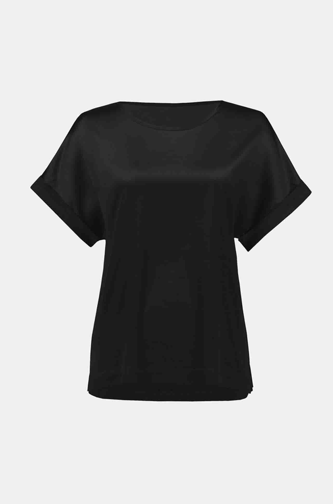 Joseph Ribkoff - Satin Front Short Sleeve Top
