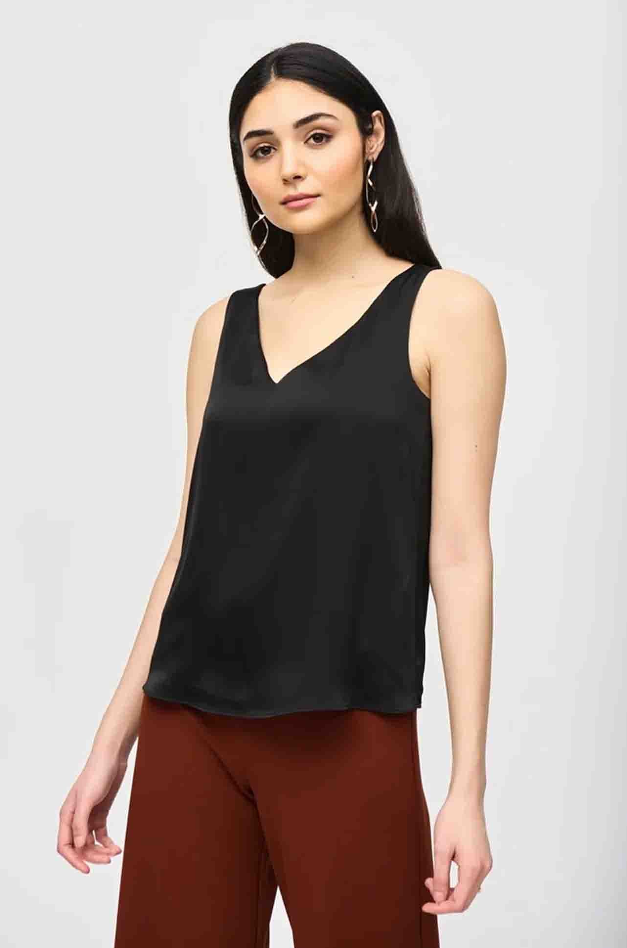 Joseph Ribkoff - Satin Straight Sleeveless Top