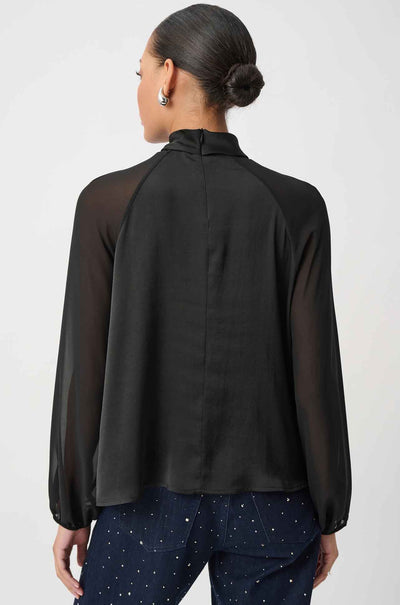 Joseph Ribkoff - Satin Top w/ Chiffon Sleeves