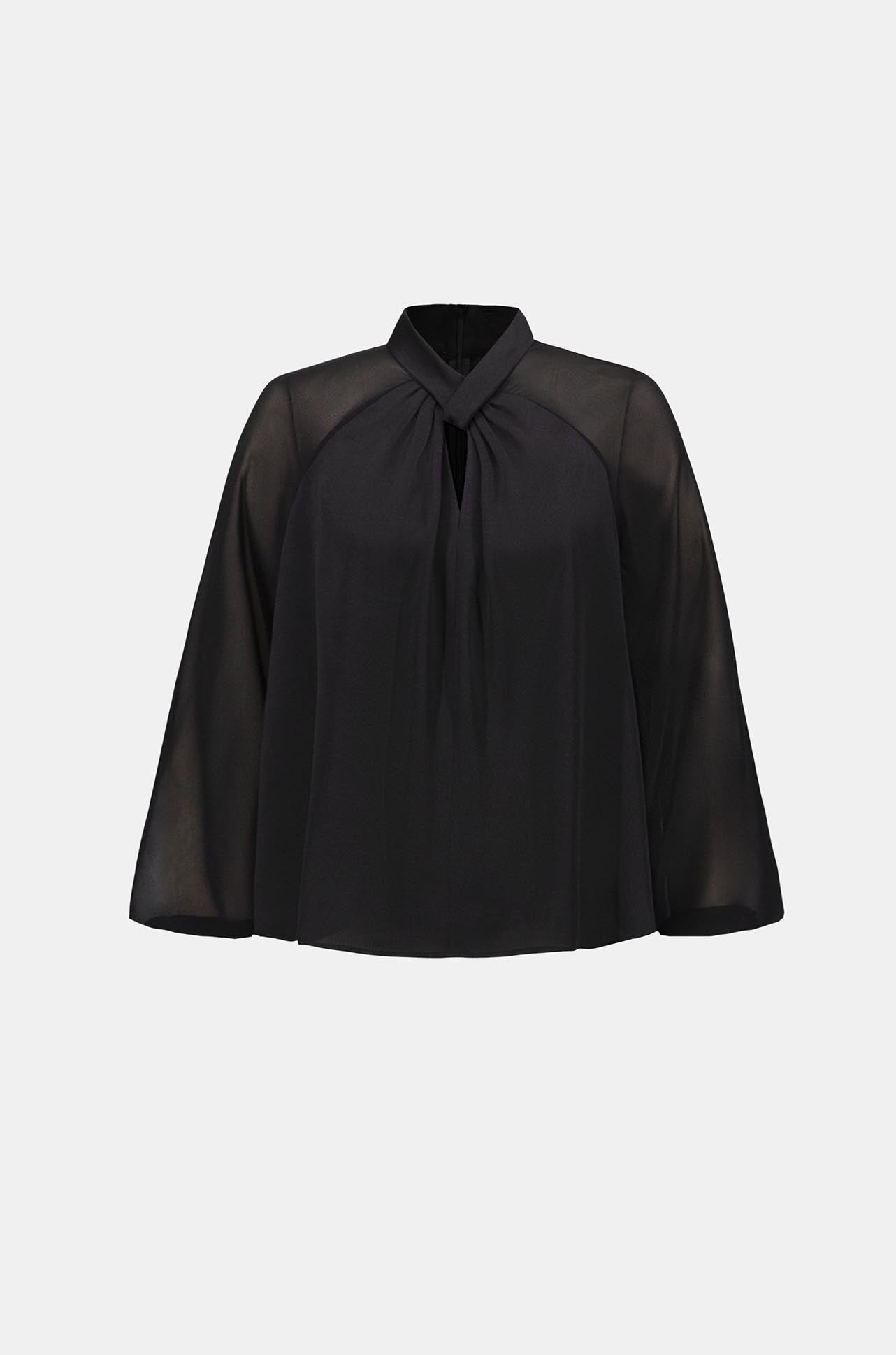 Joseph Ribkoff - Satin Top w/ Chiffon Sleeves