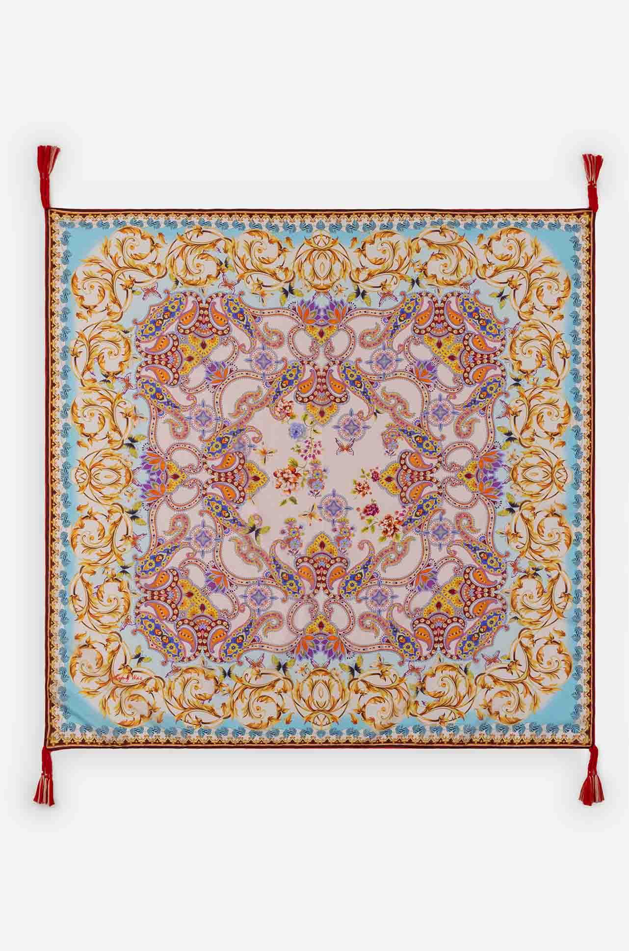 Johnny Was - Silk Scarf in Scroll Scarf Print