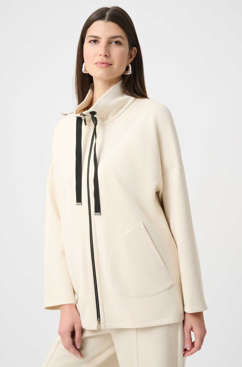 Joseph Ribkoff - Scuba Jersey Funnel-Neck Boxy Jacket