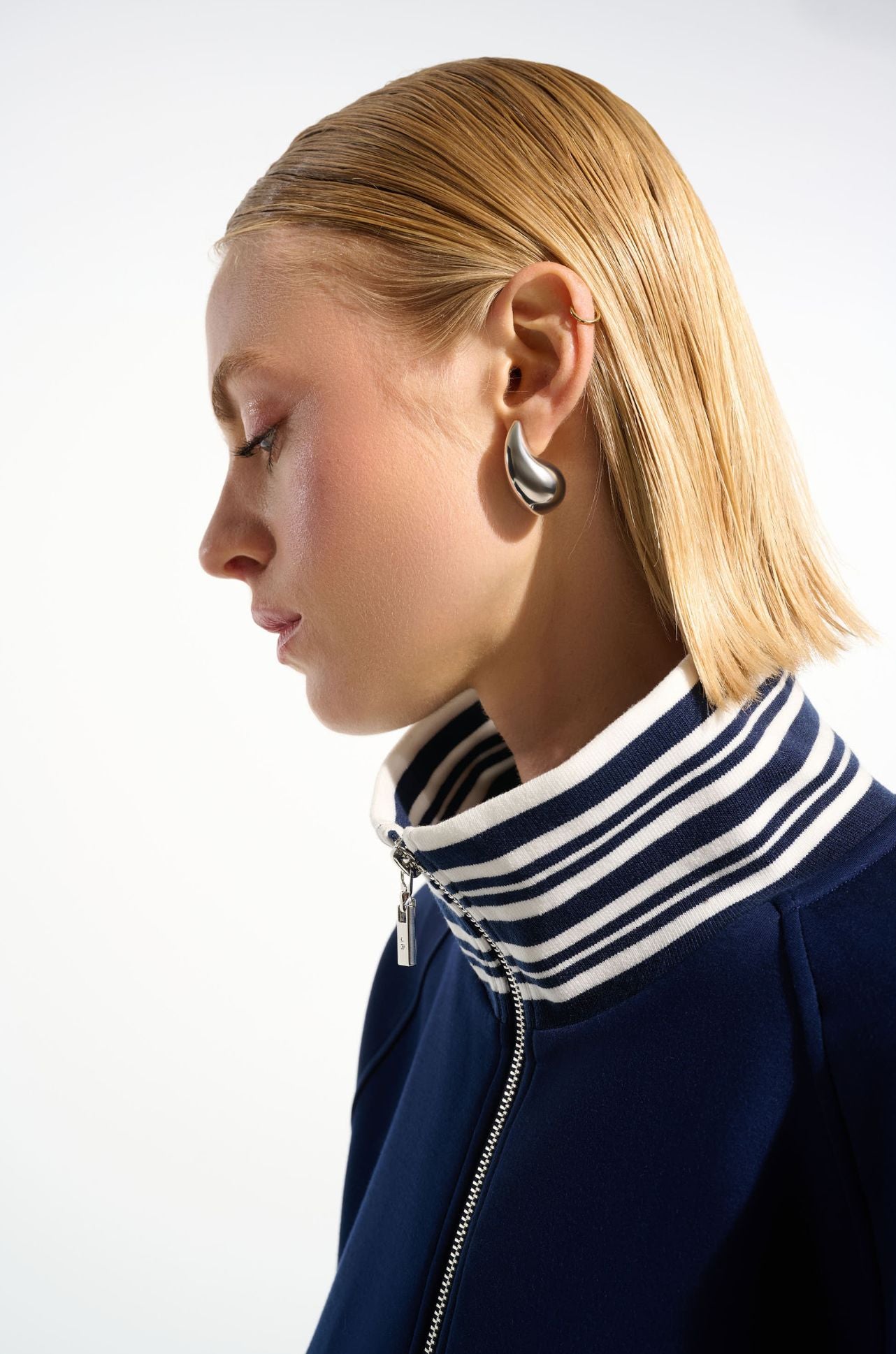 Joseph Ribkoff - Scuba Jersey Jacket with Funnel Collar