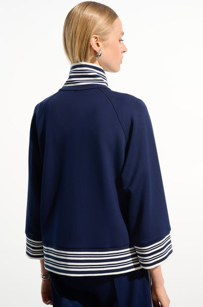 Joseph Ribkoff - Scuba Jersey Jacket with Funnel Collar