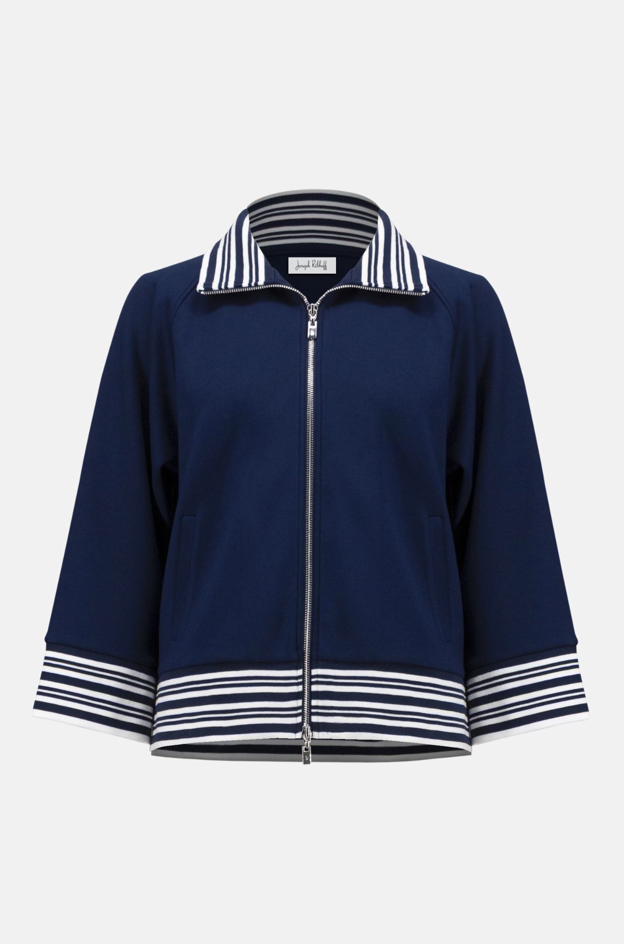 Joseph Ribkoff - Scuba Jersey Jacket with Funnel Collar