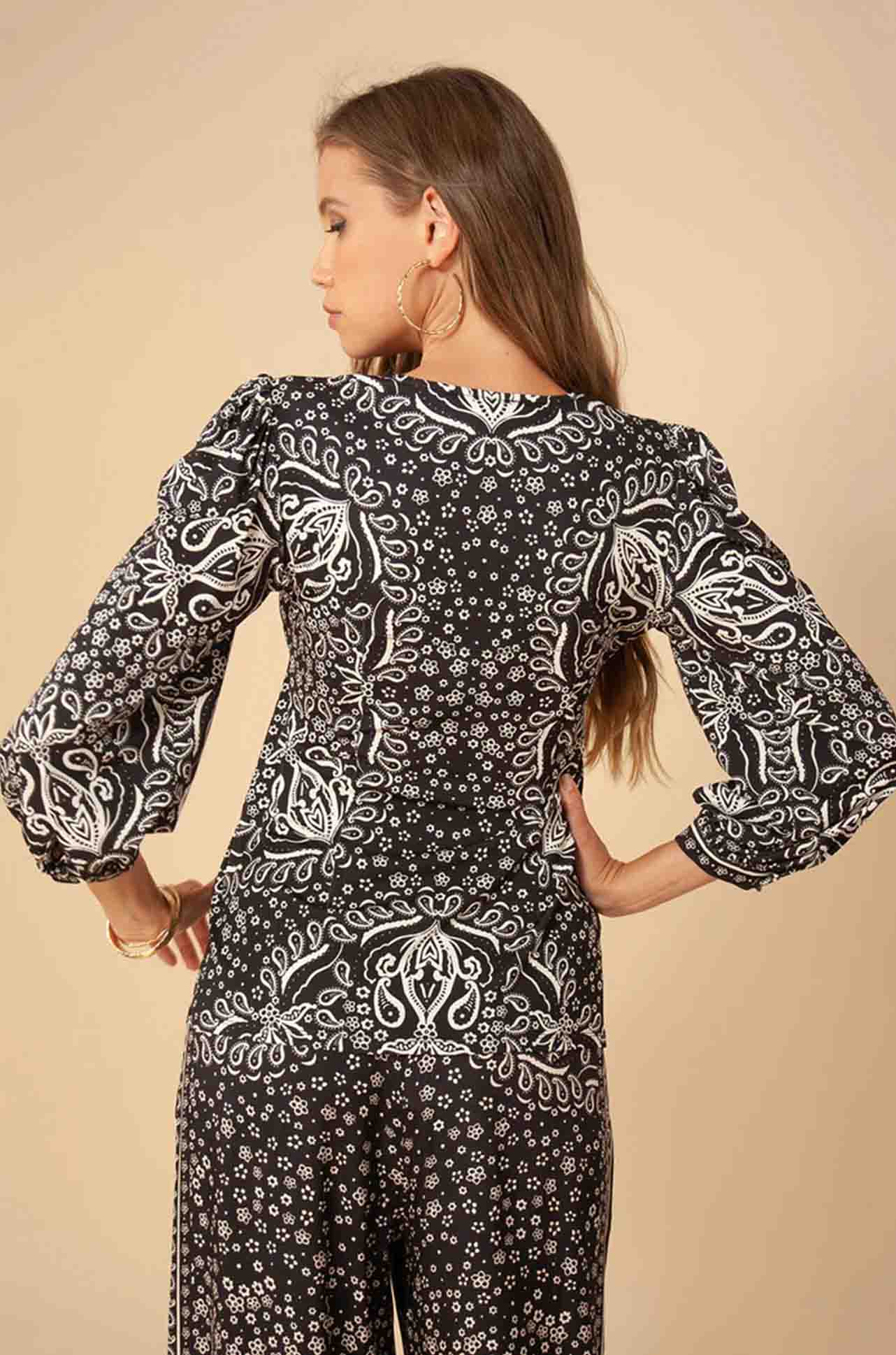 Hale Bob - Shira Jersey Top in Black