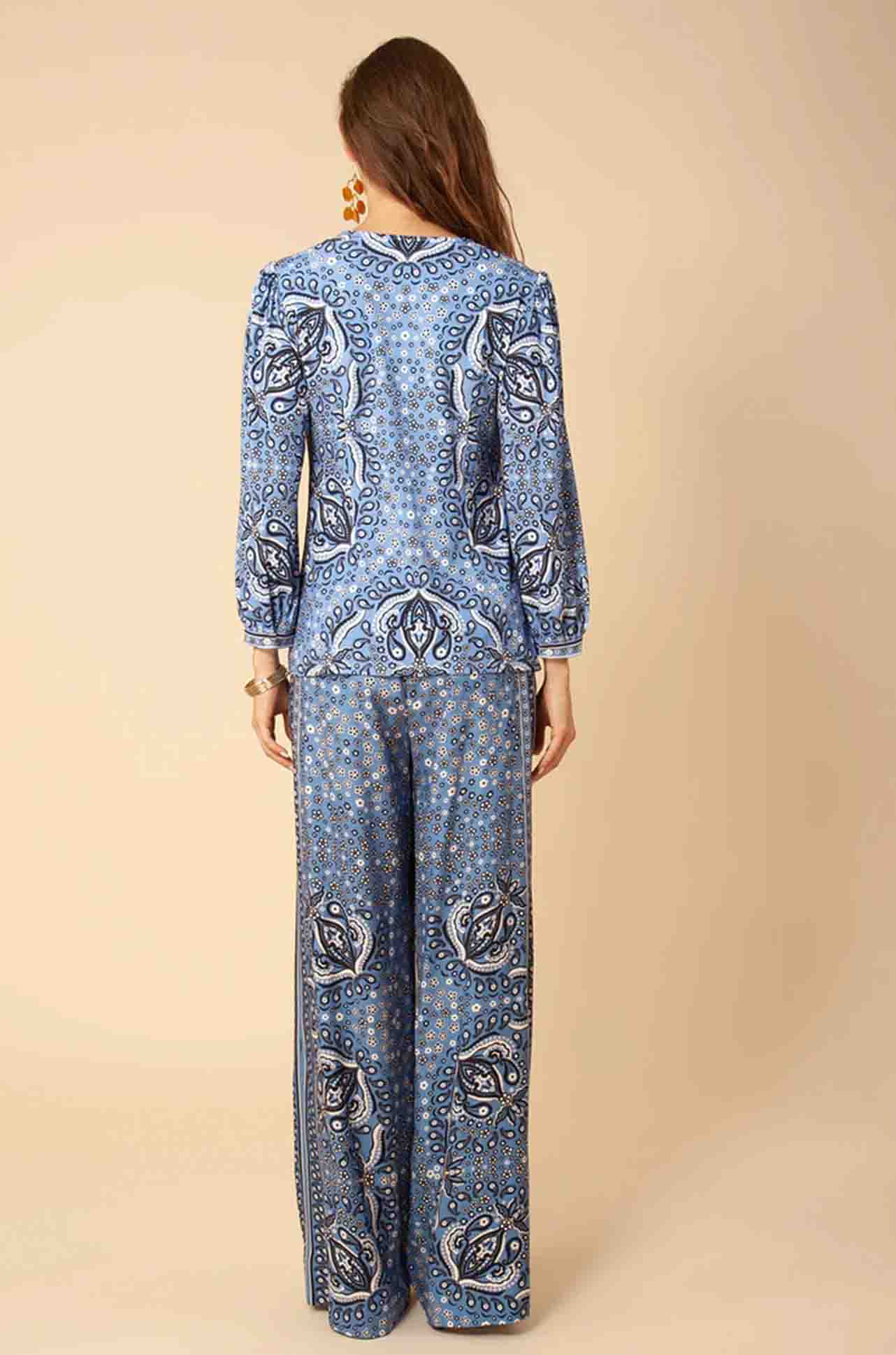 Hale Bob - Shira Jersey Top in Blue