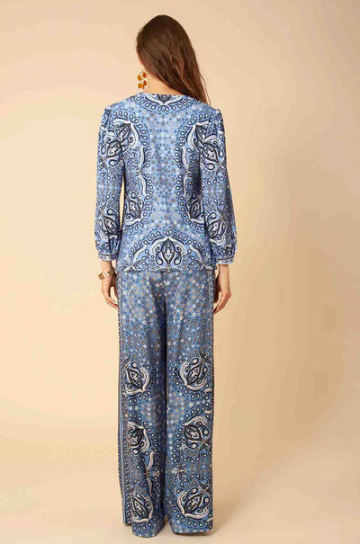 Hale Bob - Shira Jersey Top in Blue
