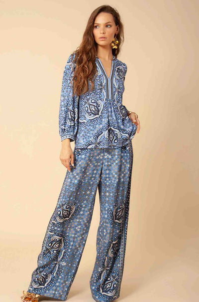 Hale Bob - Shira Jersey Top in Blue