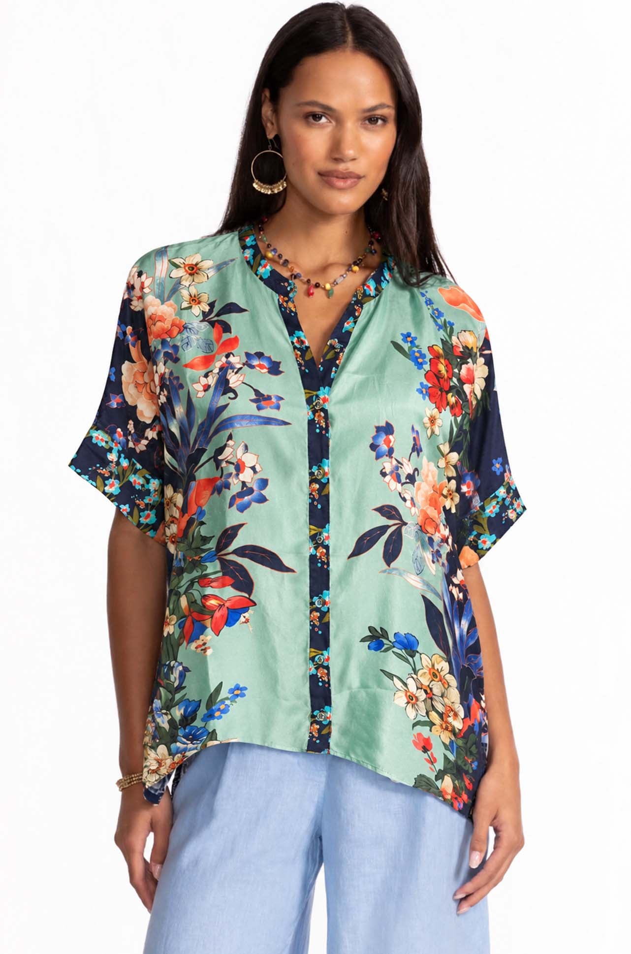 Johnny Was - Shiro Button Down Shirt in Tejas