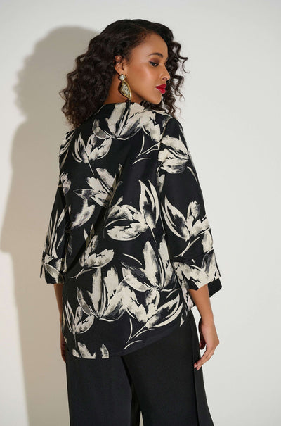 Joseph Ribkoff - Signature Jacquard Floral Print Swing Jacket