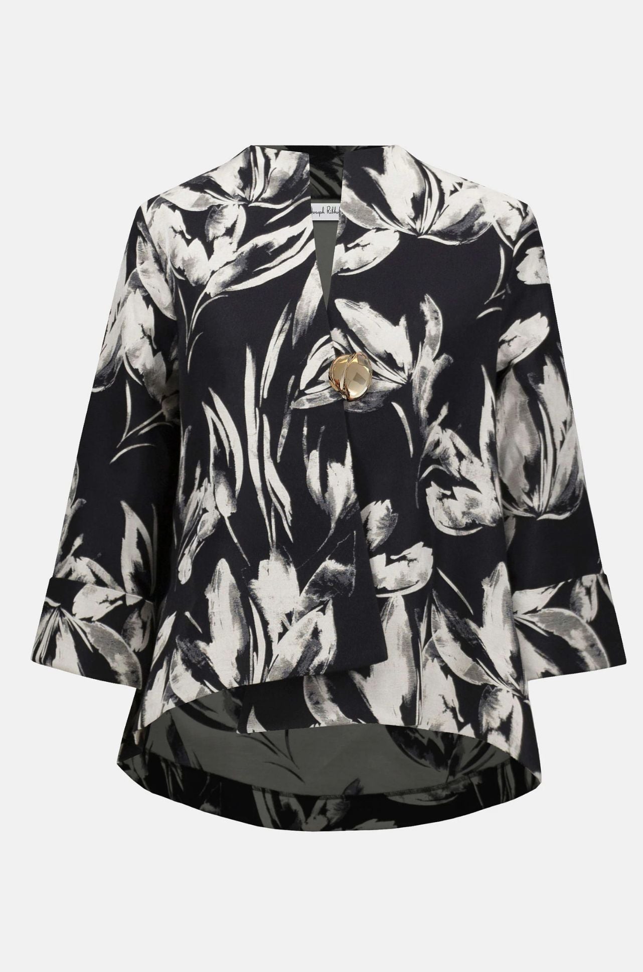 Joseph Ribkoff - Signature Jacquard Floral Print Swing Jacket