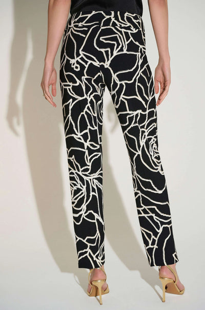 Joseph Ribkoff - Signature Lux Twill Foiled Floral Slim Fit Pants