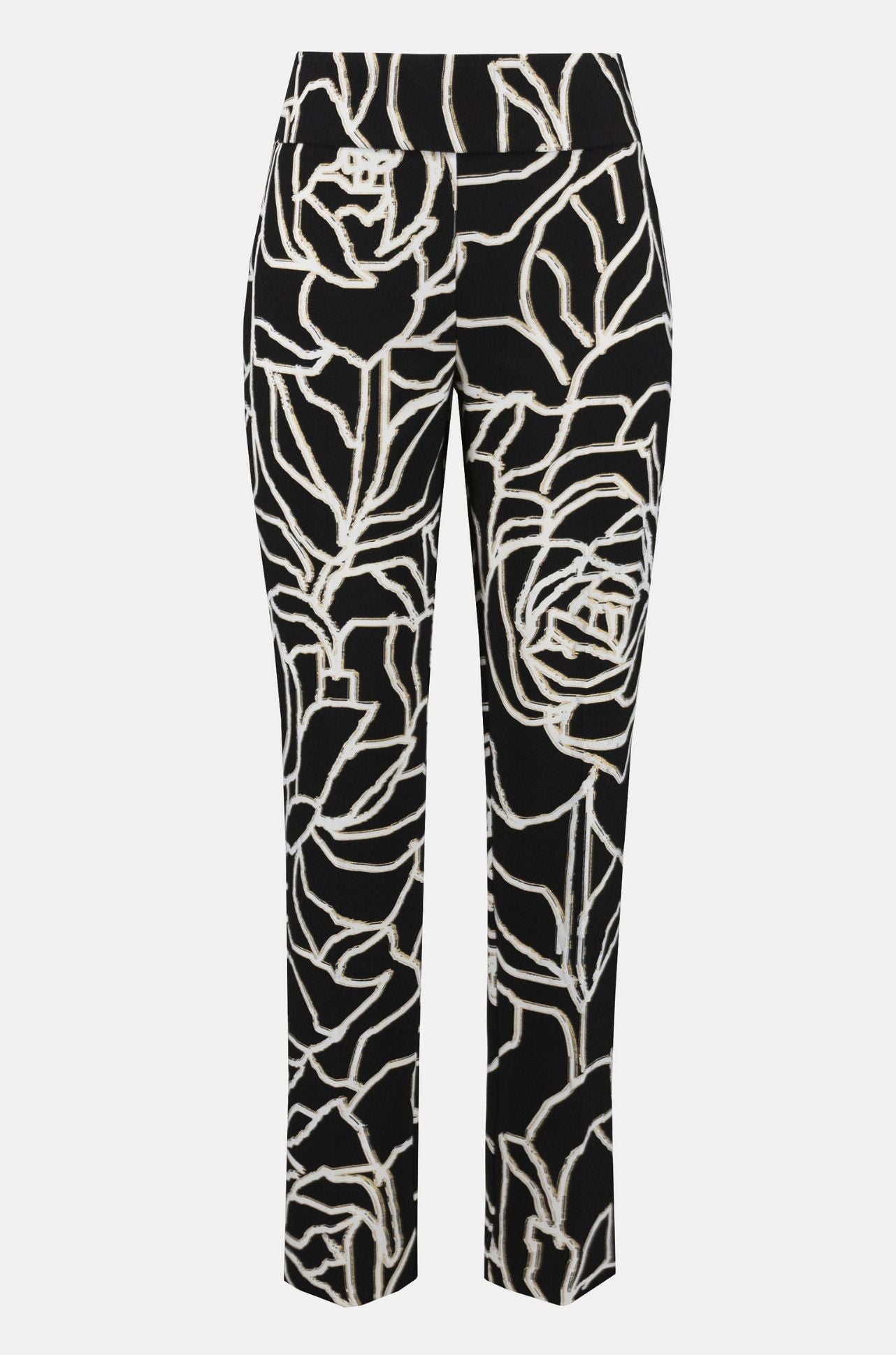 Joseph Ribkoff - Signature Lux Twill Foiled Floral Slim Fit Pants