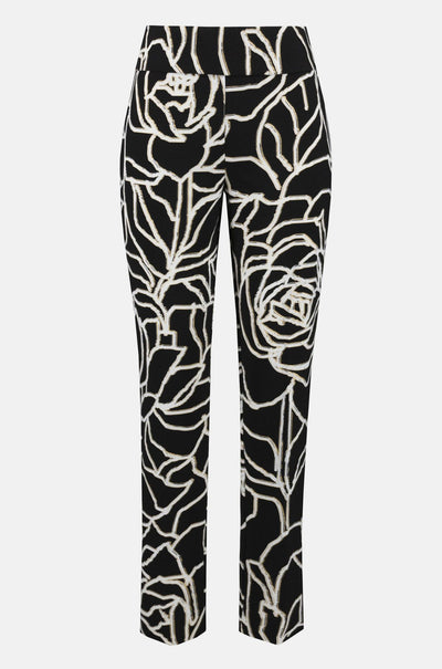 Joseph Ribkoff - Signature Lux Twill Foiled Floral Slim Fit Pants