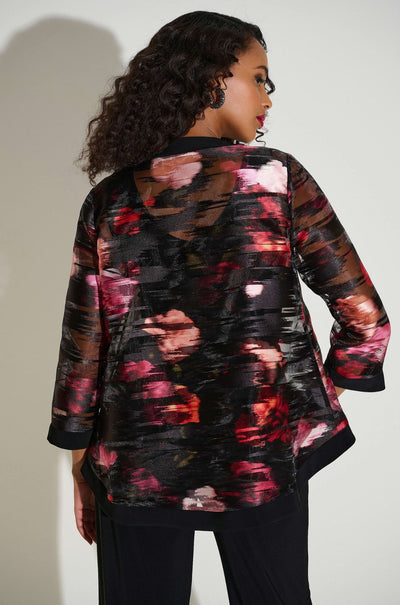 Joseph Ribkoff - Signature Organza and Silky Knit Floral Swing Jacket