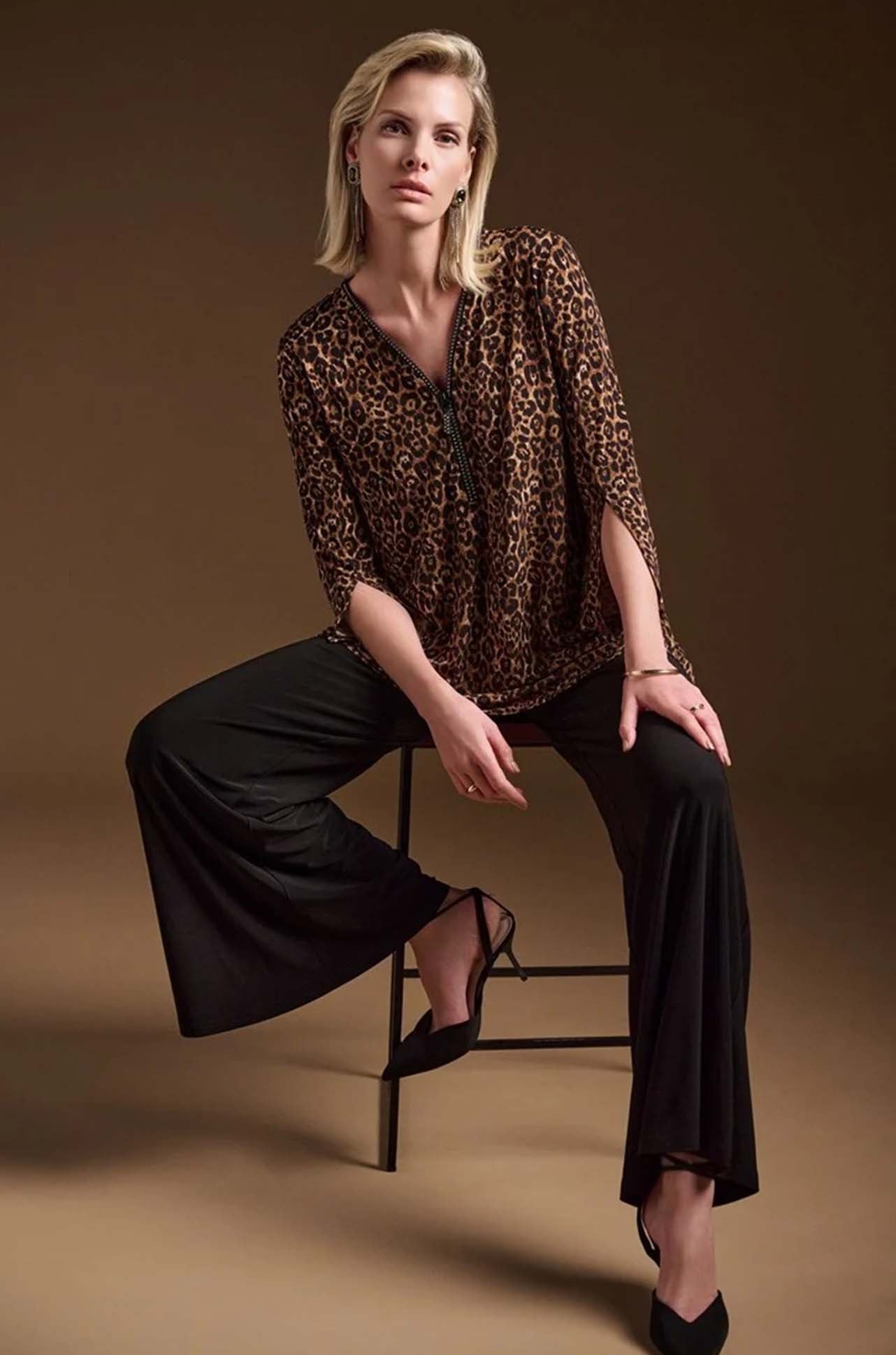Joseph Ribkoff - Silky Knit Animal Print Fit & Flare Tunic