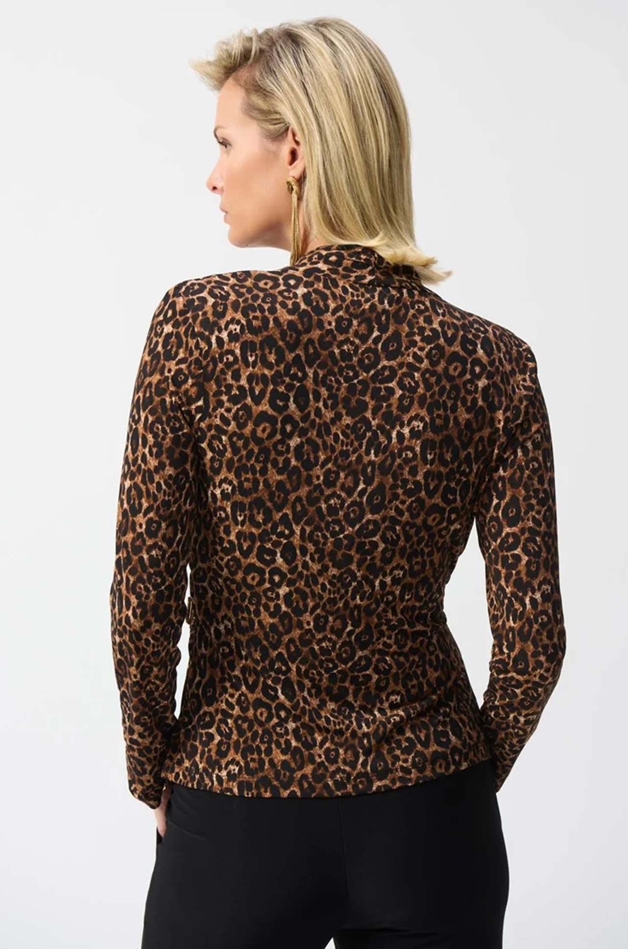 Joseph Ribkoff - Silky Knit Animal Print Fitted Top
