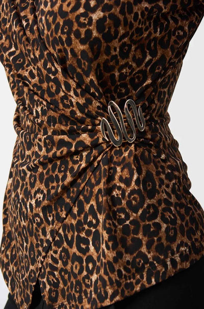 Joseph Ribkoff - Silky Knit Animal Print Fitted Top