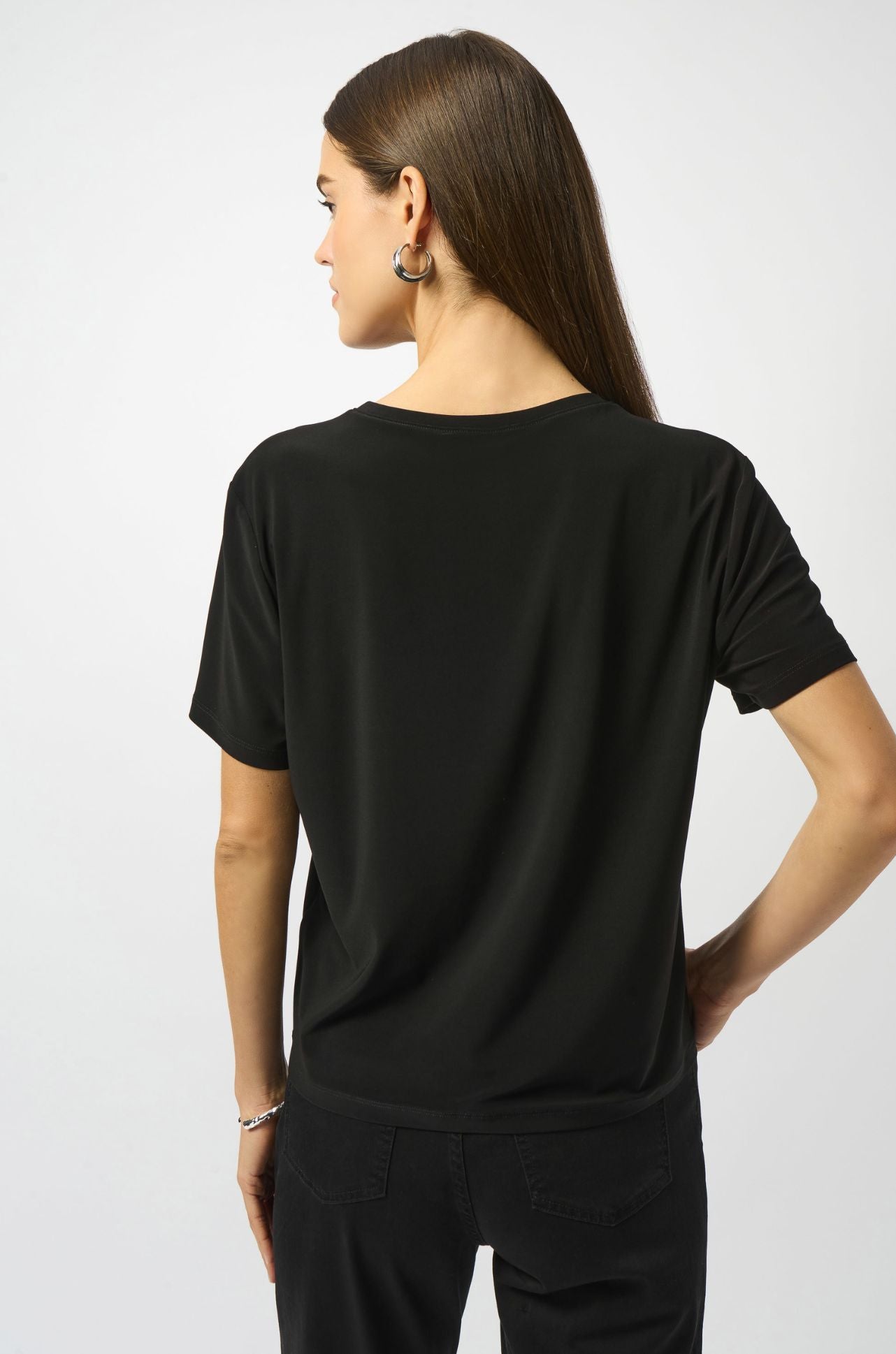 Joseph Ribkoff - Silky Knit Embellished Boxy Tshirt