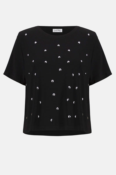 Joseph Ribkoff - Silky Knit Embellished Boxy Tshirt