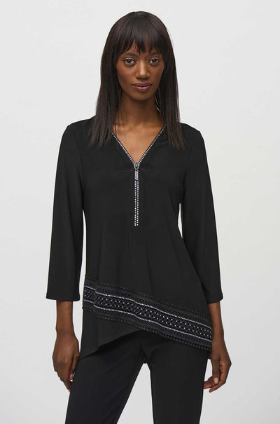 Joseph Ribkoff - Silky Knit Flared High Low Top