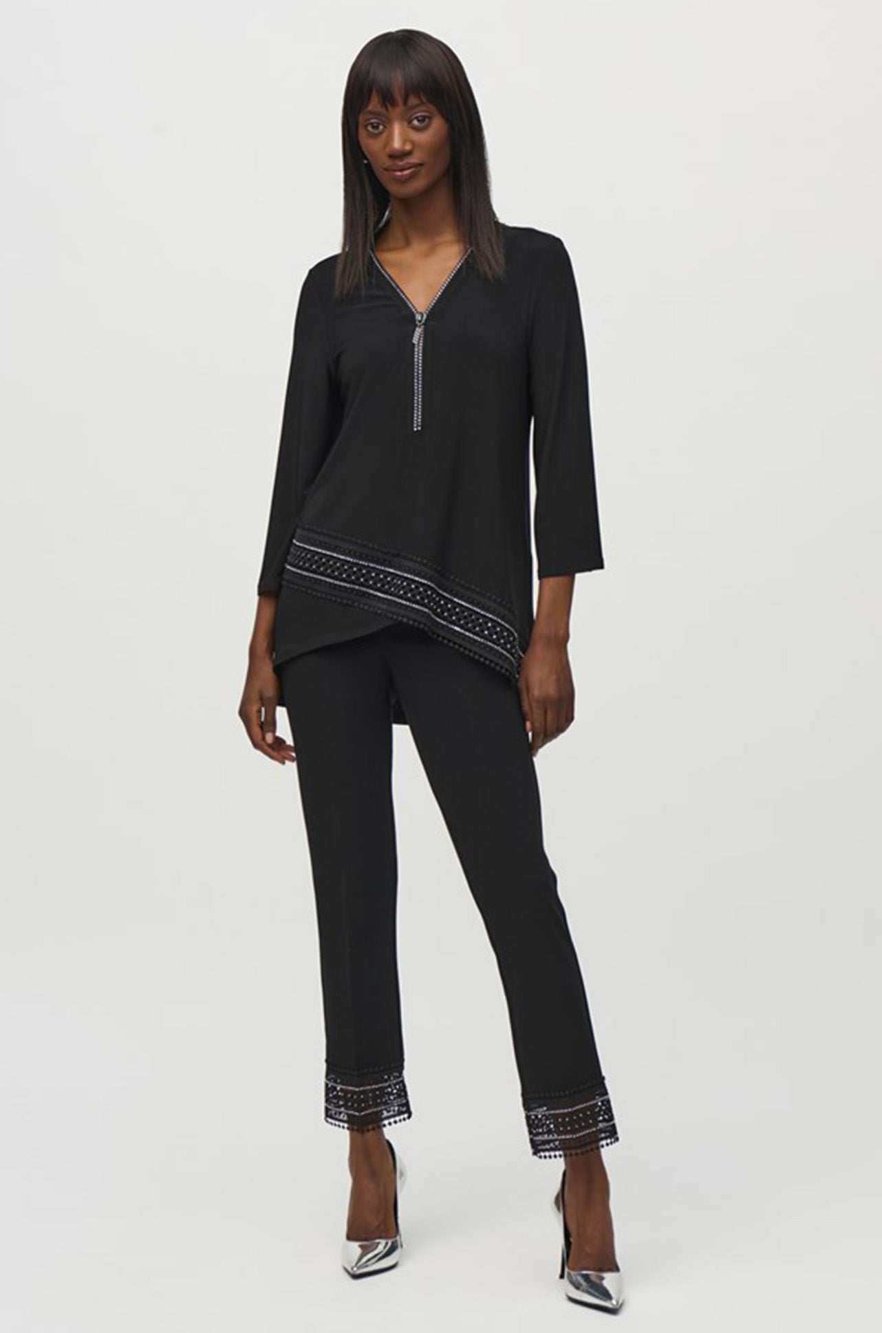 Joseph Ribkoff - Silky Knit Flared High Low Top