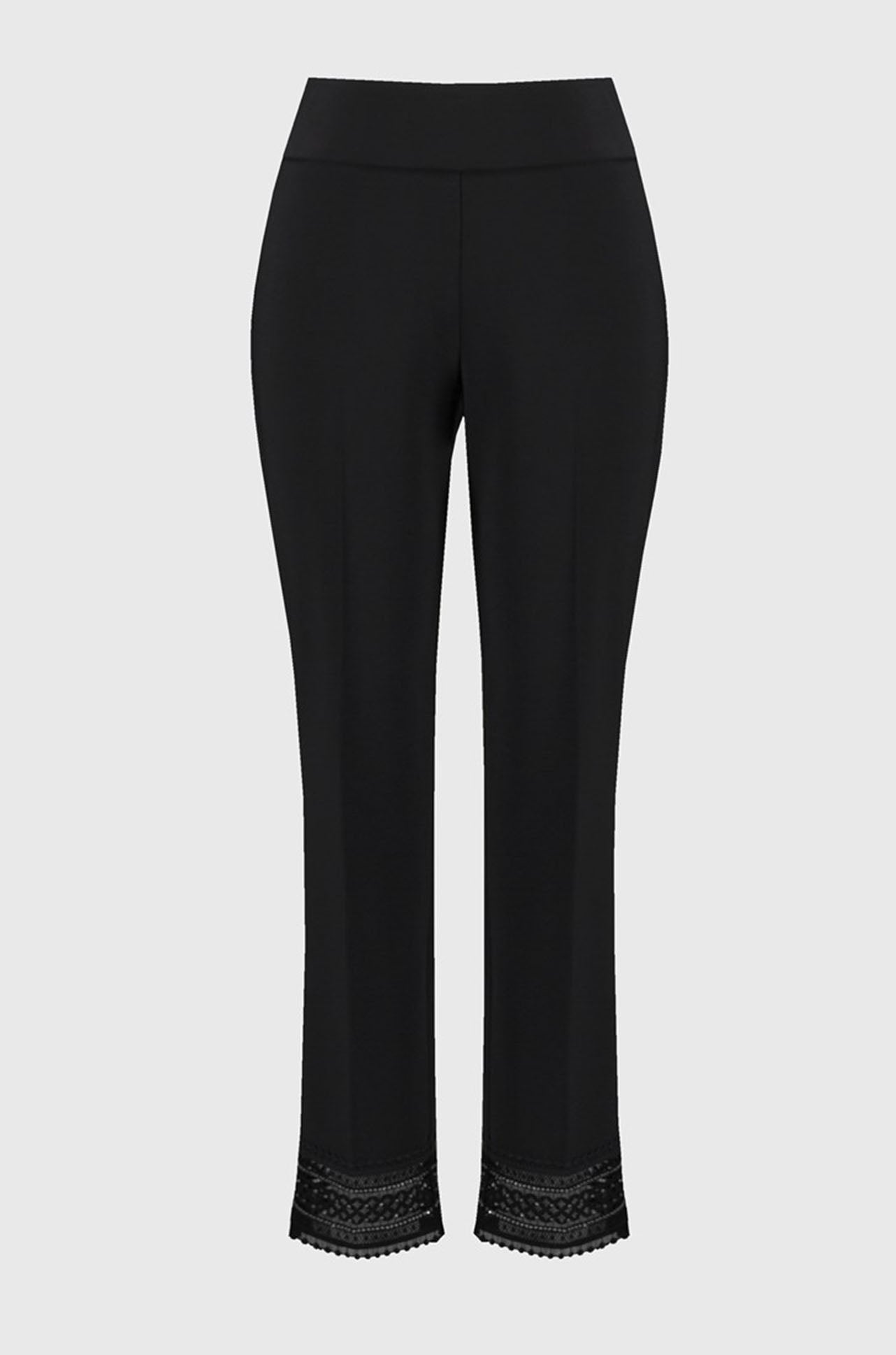 Joseph Ribkoff - Silky Knit Straight Pants w/ Lace Detail