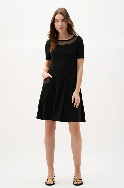 Joseph Ribkoff - Silky Knit & Mesh Aline Dress