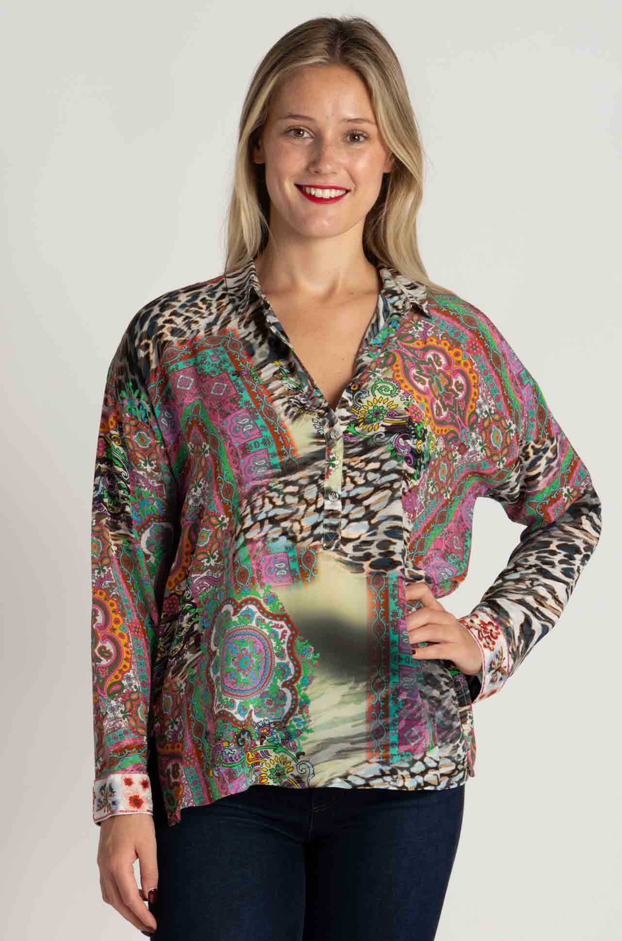 Johnny Was - Slim Audrey Blouse in Paisley Tie