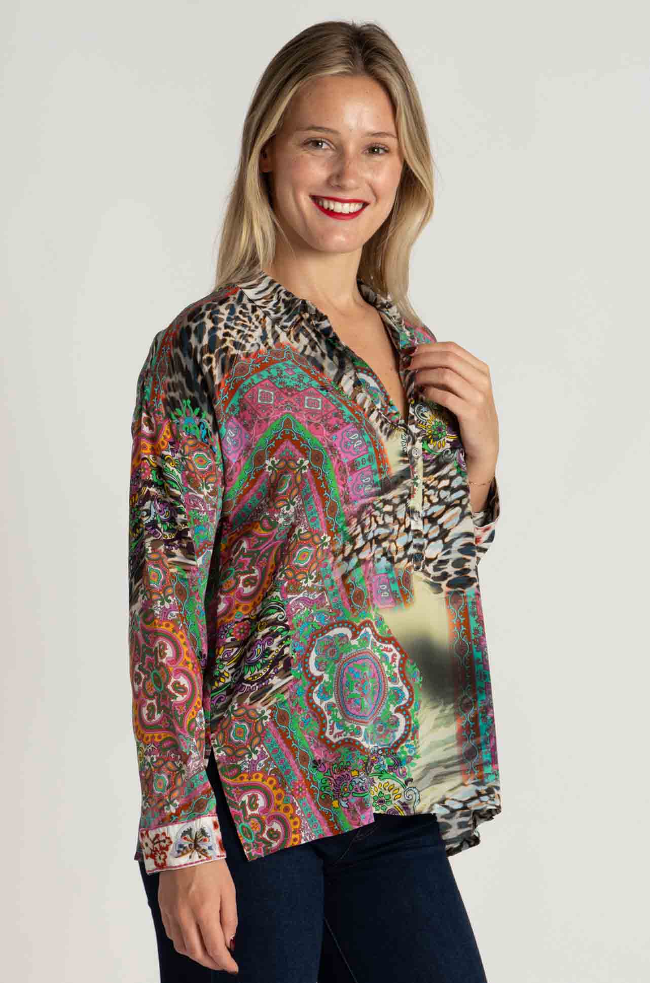 Johnny Was - Slim Audrey Blouse in Paisley Tie