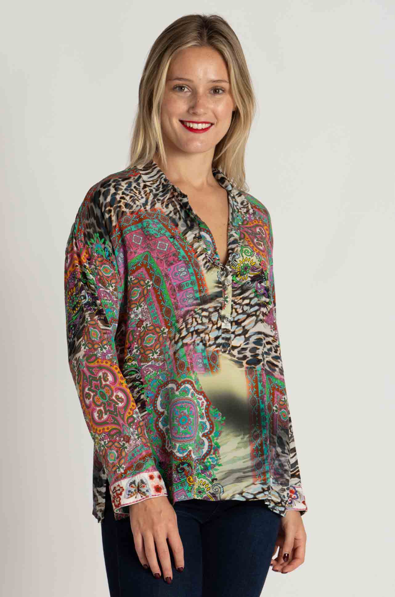 Johnny Was - Slim Audrey Blouse in Paisley Tie