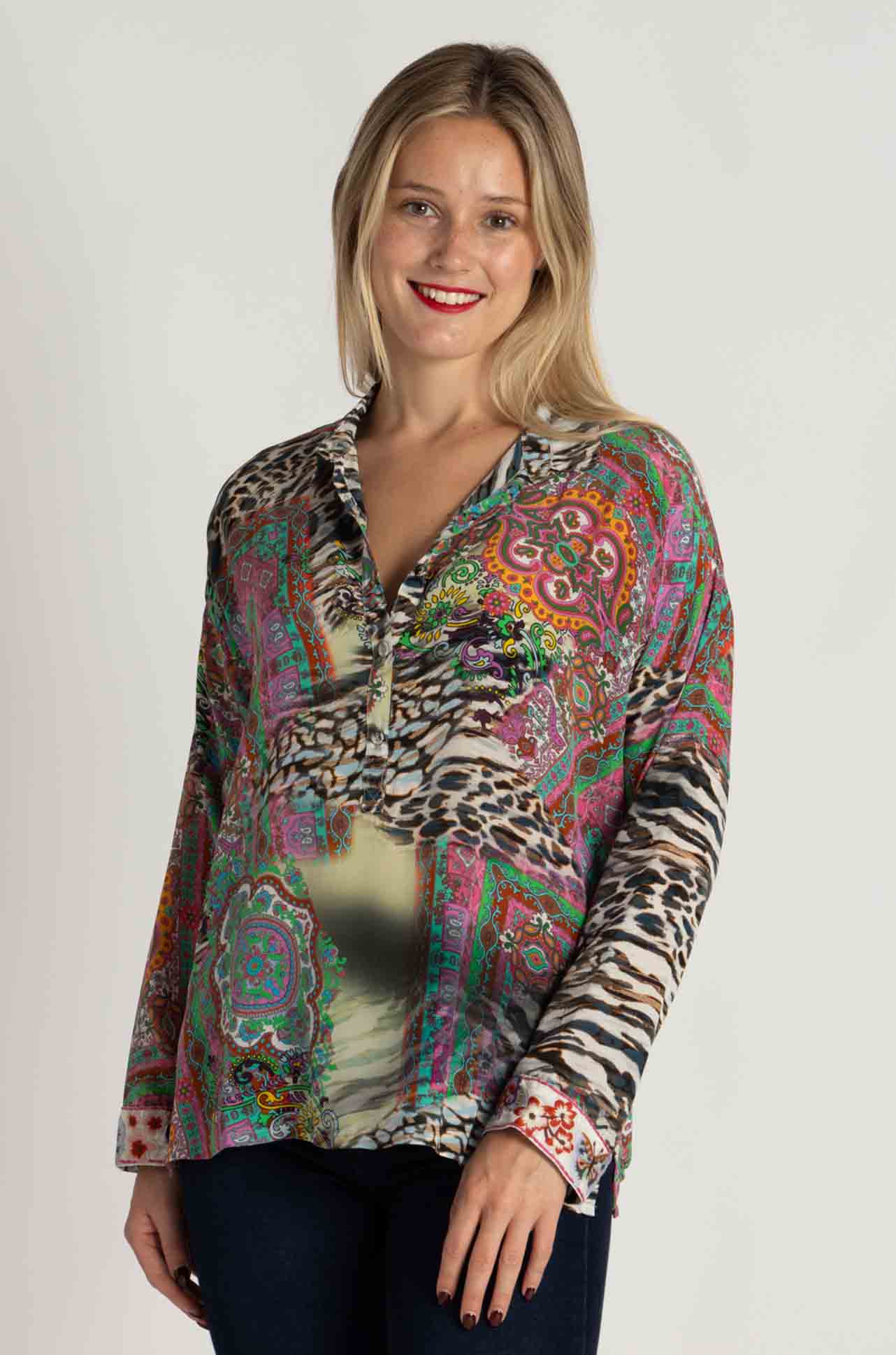 Johnny Was - Slim Audrey Blouse in Paisley Tie