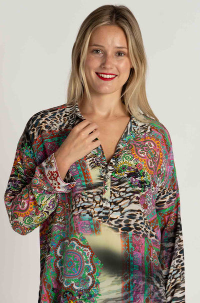 Johnny Was - Slim Audrey Blouse in Paisley Tie
